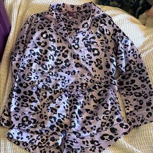 Adore Me Lavender Leopard Pajama Set